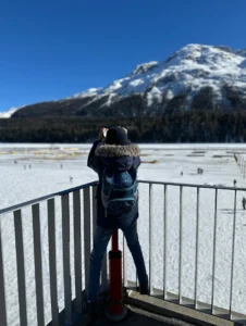 St Moritz frozen lake