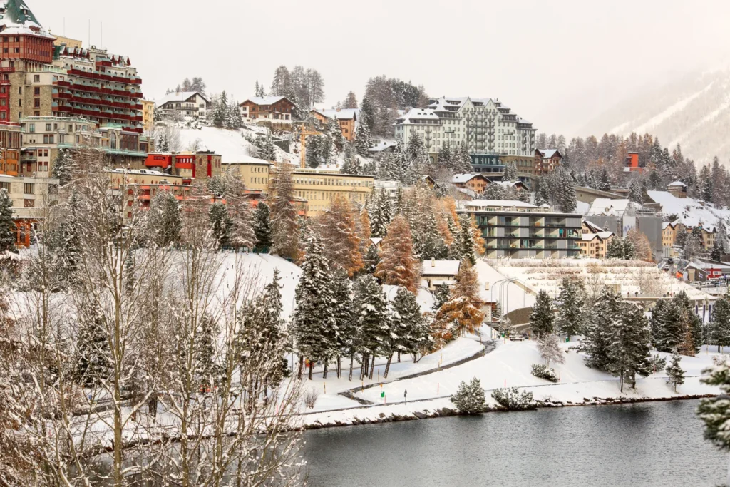 St Moritz winter scene