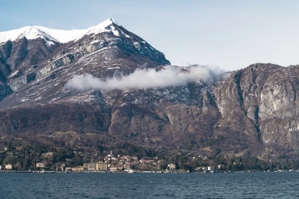 winter day on lake como