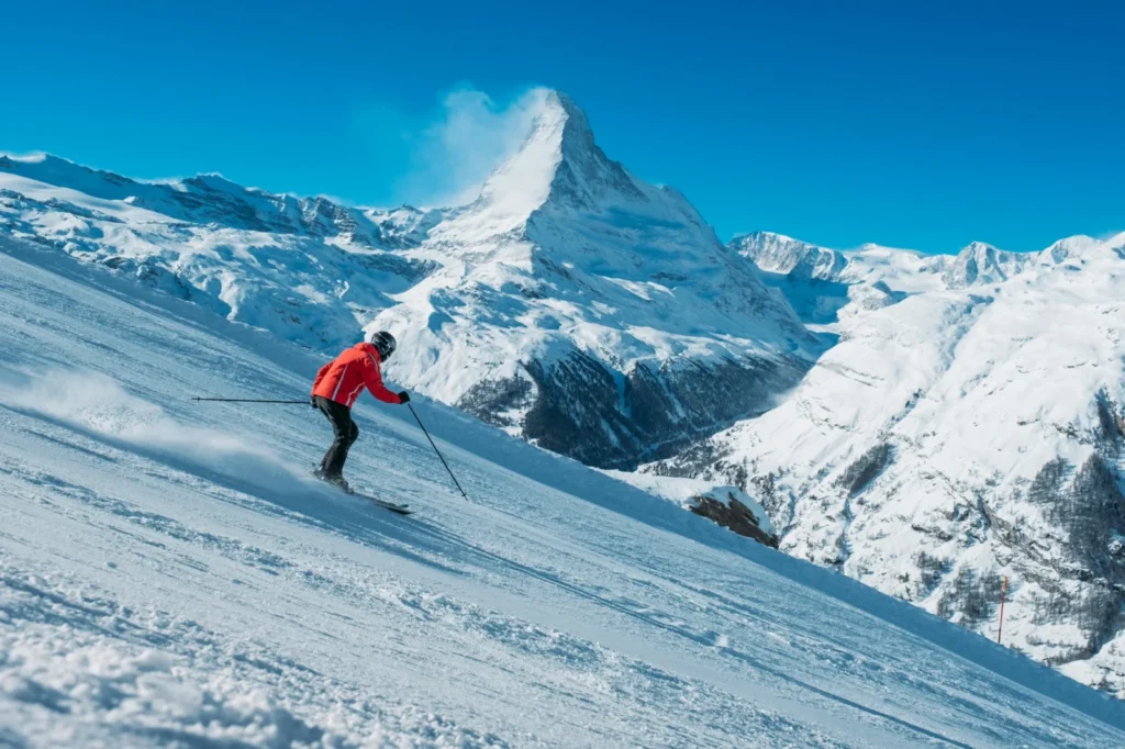 Zermatt skiing Matterhorn